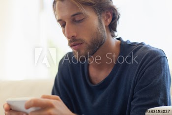 Young man using smart phone