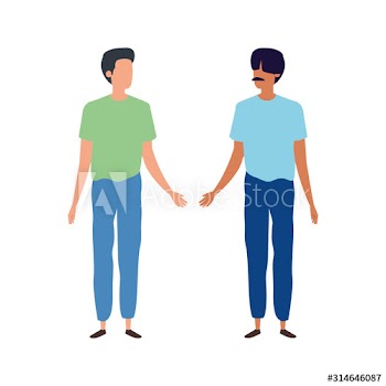 young men avatar character icons design