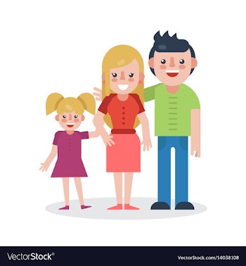 Young parents flat vector image