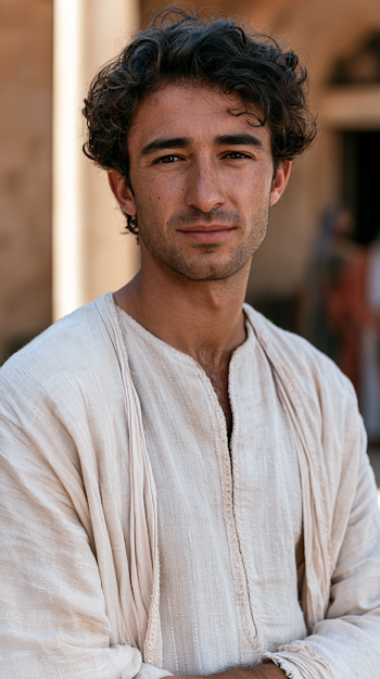 Young Prodigal Son in Biblical Setting
