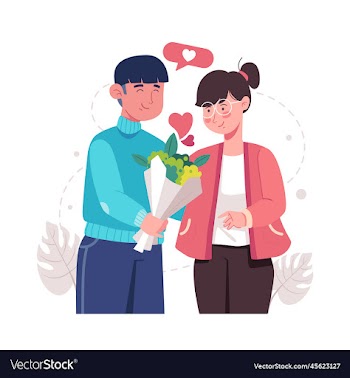 young romantic couple portrait