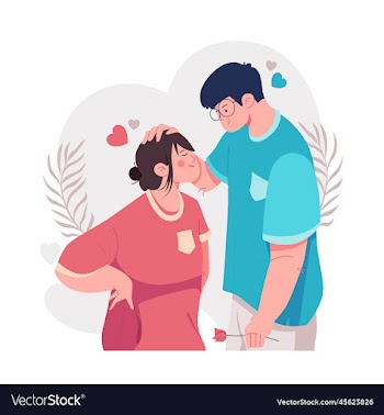 young romantic lovers portrait
