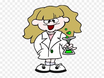 Young Scientist Mascot - Cartoon Girl Scientist Png