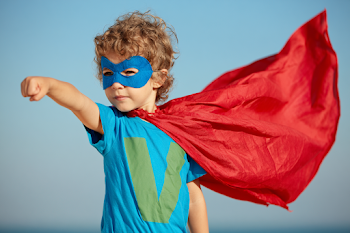 Young Superhero in Action