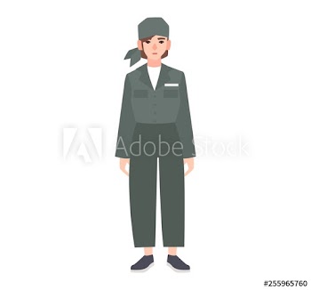 Young woman dressed in prison uniform isolated on white background