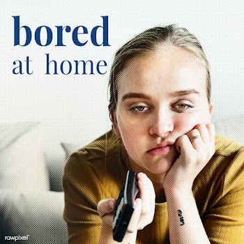 Young woman getting bored at home during coronavirus quarantine templa.. | Free  psd mockup - 2303265