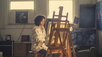 Young Woman Painting