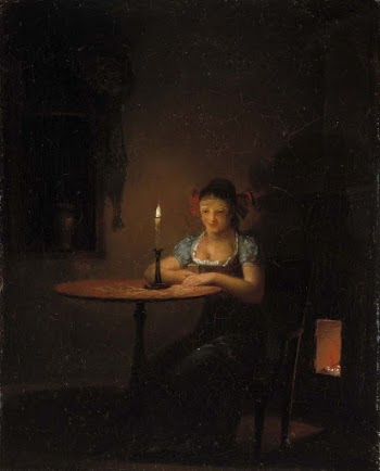 Young woman playing patience, 1807, | Free Photo - rawpixel