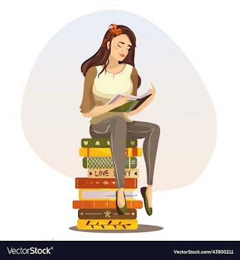 young woman reads a book on couch at cosy home