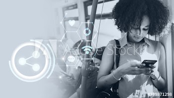Young woman texting on her phone