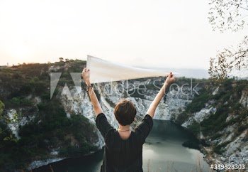 Young Woman Traveler Journey Concept