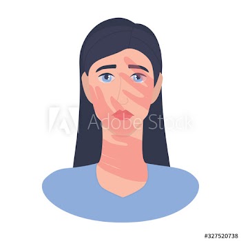 Young woman who is threatened by man