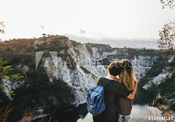Young Women Travel Together Concept