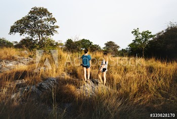 Young Women Travel Together Concept