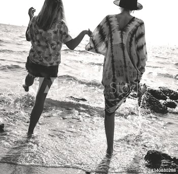 Young Women Travel Together Concept