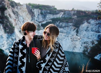 Young Women Travel Together Concept