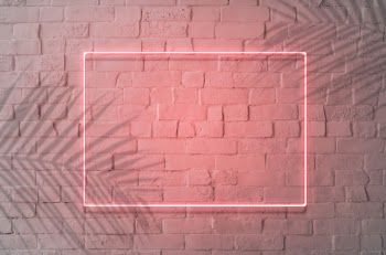 Your design here neon sign Free Psd