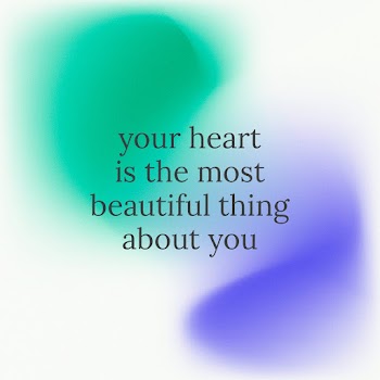 Your heart is the most beautiful thing about you inspirational quote social media template psd
