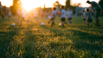 Youth Soccer Training at Sunset