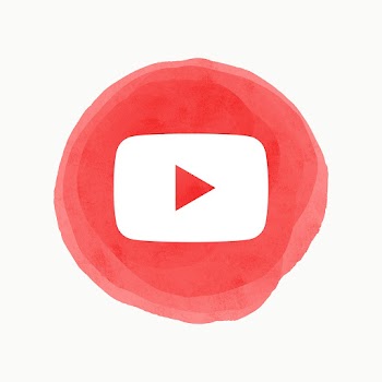 YouTube app icon psd with a watercolor… | Free stock illustration | High Resolution graphic