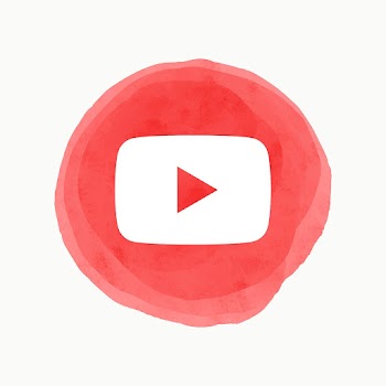 YouTube app icon vector with a watercolor… | Free stock illustration | High Resolution graphic