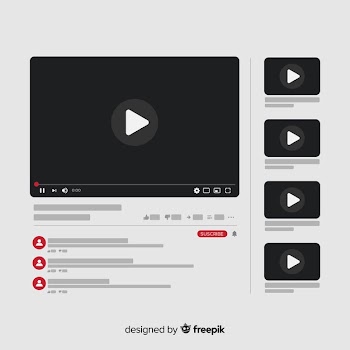 Youtube video player template vectorized Free Vector