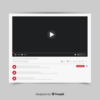 Youtube video player template vectorized Free Vector