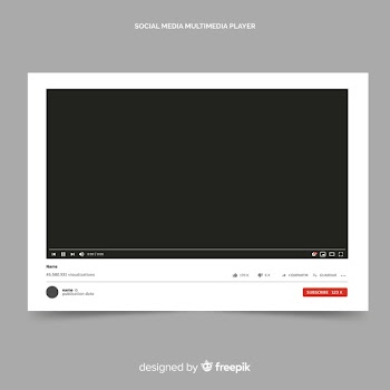 Youtube video player template vectorized Free Vector