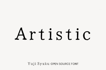 Yuji Syuku open source font | Free Font Add-on - rawpixel