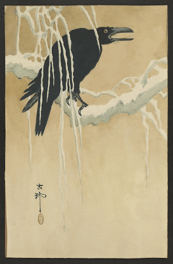 Yuki yanagi ni karasu. Original | Free Photo - rawpixel