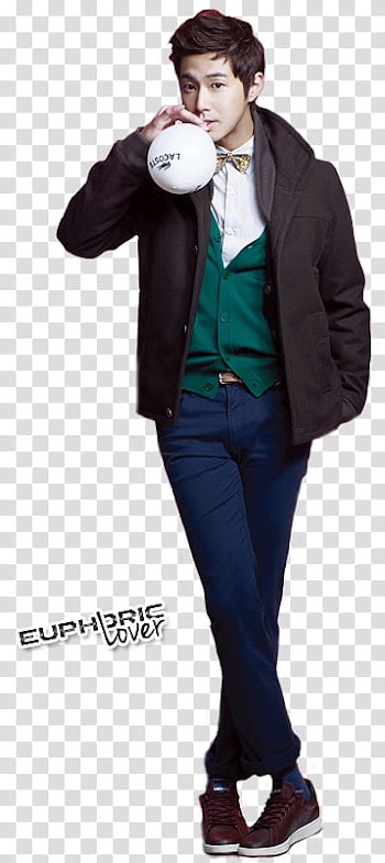 Yunho, man standing blowing balloon transparent background PNG clipart