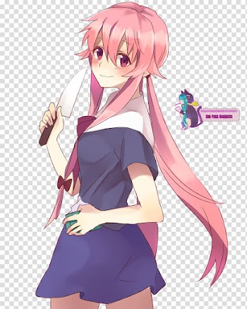 Yuno Gasai Future Diary Anime Drawing, manga transparent background PNG clipart