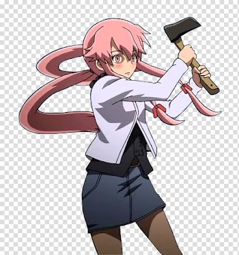Yuno Gasai Future Diary Anime Mirai, Anime transparent background PNG clipart