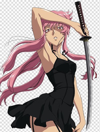 Yuno Gasai Future Diary Manga Female Anime, bagel transparent background PNG clipart