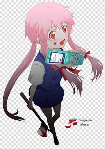 Yuno Gasai Future Diary Yukiteru Amano Anime, Anime transparent background PNG clipart