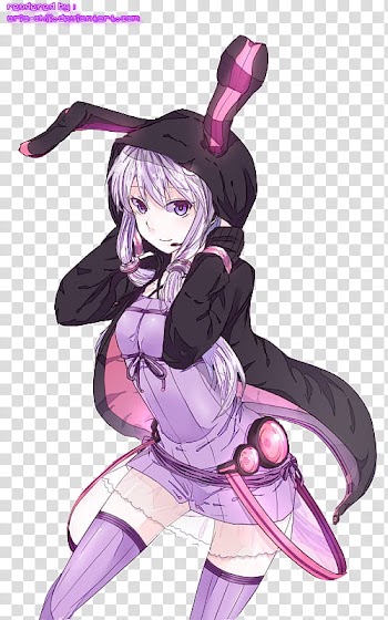 Yuzuki Yukari, female anime character transparent background PNG clipart