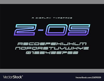  					Z 05 display typeface font alphabet vector image														