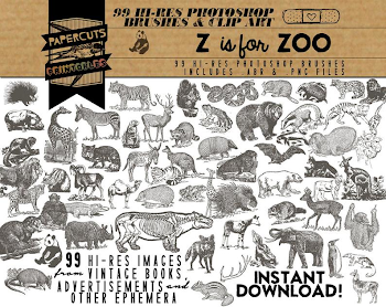 Z is for Zoo 99 Hi-Res Photoshop Brushes / Clip Art / Image | PNGio