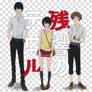 Zankyou no Terror Anime Icon, Zankyou_no_Terror_by_Darklephise, three anime character poster transparent background PNG clipart