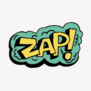 Zap speech bubble word sticker | Free Vector - rawpixel