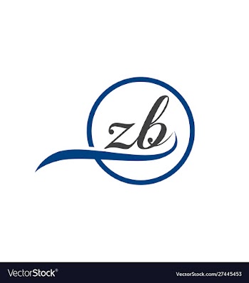 Zb logo vector image