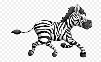 Zebra Cartoon Horse Clip art - Zebra running 