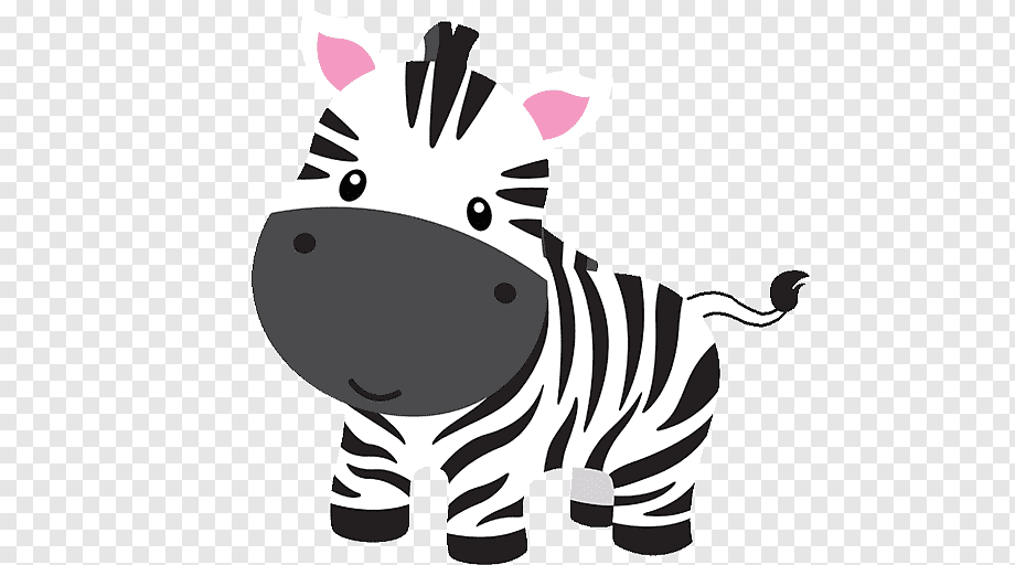 zebra illustration, Baby Jungle Animals Infant, safari, white, mammal, cat Like Mammal png