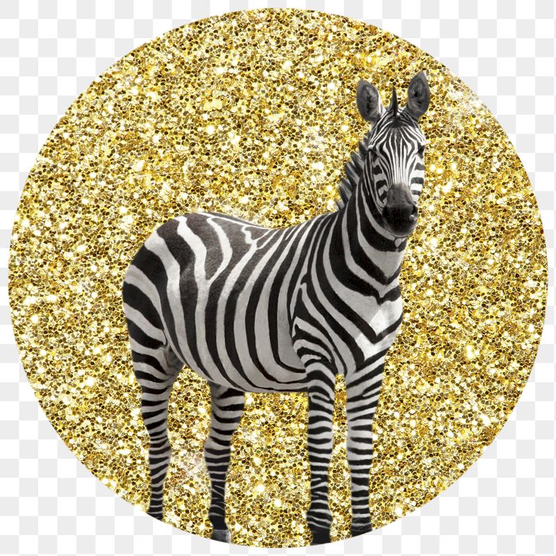 Zebra png badge sticker, gold | Free PNG - rawpixel