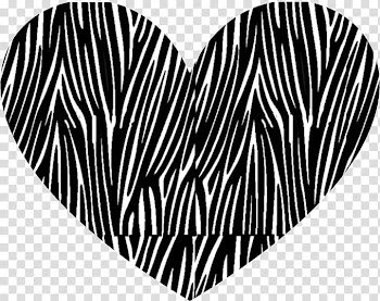 , zebra print heart illustration transparent background PNG clipart