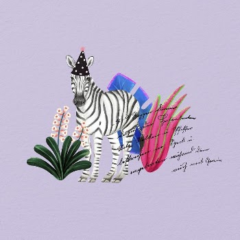 Zebra, purple design, animal illustration | Free Photo Illustration - rawpixel