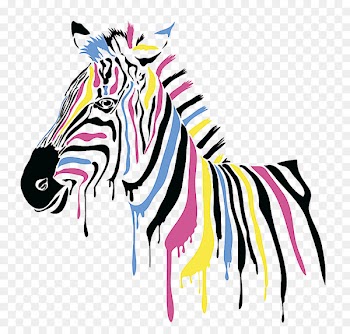 Zebra Wall decal Decorative arts Printing Painting - Color zebra 