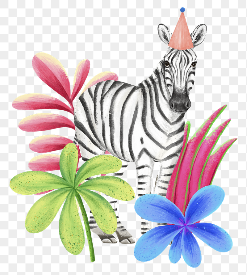 Zebra wildlife png sticker, cute | Free PNG Illustration - rawpixel