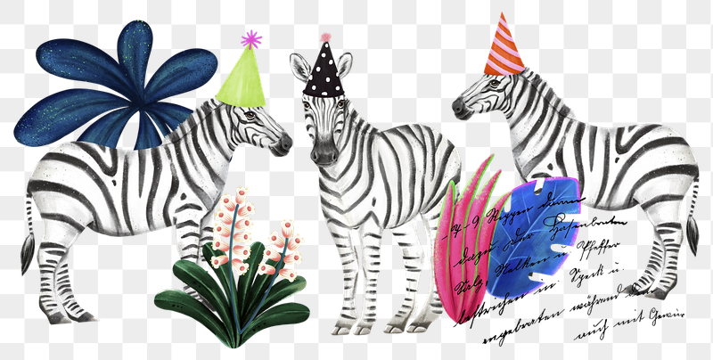 Zebras wildlife png sticker, cute | Free PNG Illustration - rawpixel