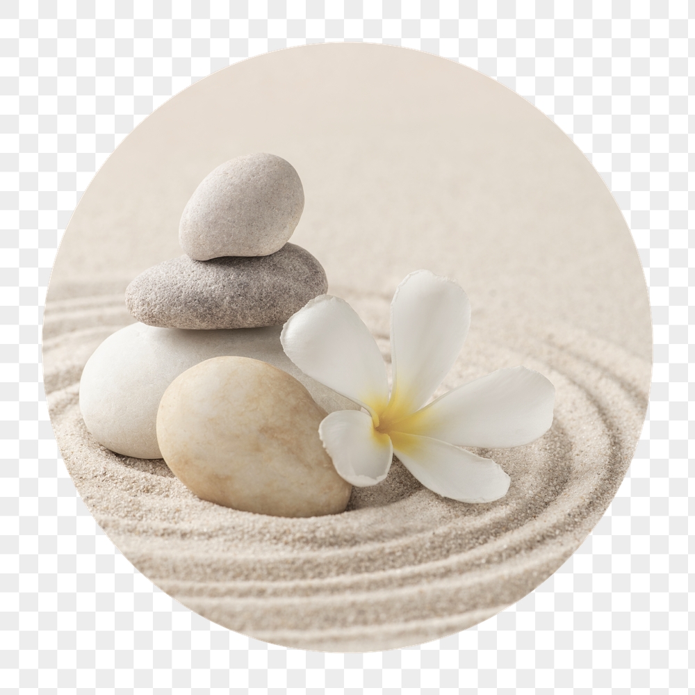Zen stones png badge sticker, | Free PNG - rawpixel